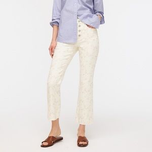 J.CREW 10" demi-boot crop jean in eyelet
